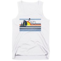 Charleston Sc South Carolina Gift Beach Retro Vintage Sunset Tank Top