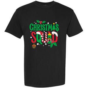 Christmas Squad Santa Elf Family Matching Pajamas Garment-Dyed Heavyweight T-Shirt