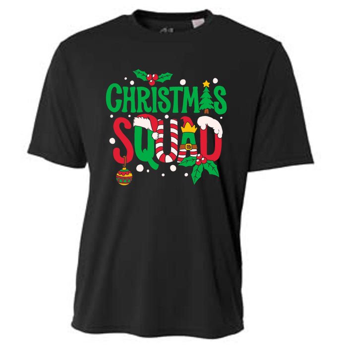 Christmas Squad Santa Elf Family Matching Pajamas Cooling Performance Crew T-Shirt