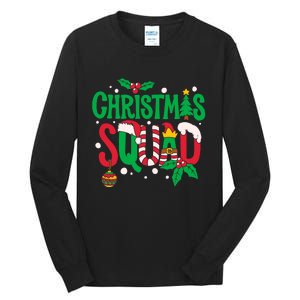 Christmas Squad Santa Elf Family Matching Pajamas Tall Long Sleeve T-Shirt