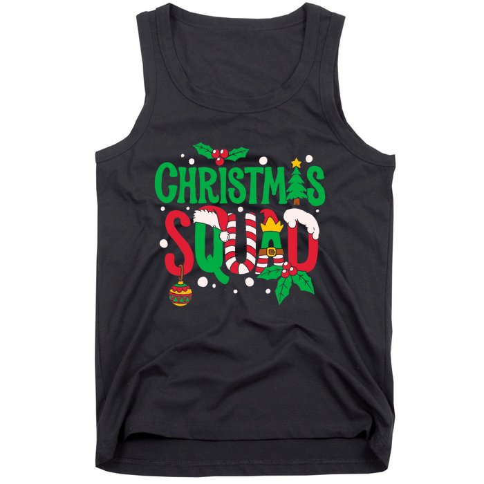 Christmas Squad Santa Elf Family Matching Pajamas Tank Top