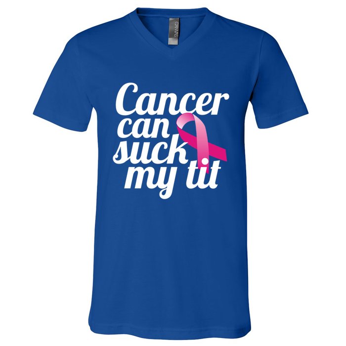 Cancer Survivor Single Mastectomy Humor Celebration Gift V-Neck T-Shirt