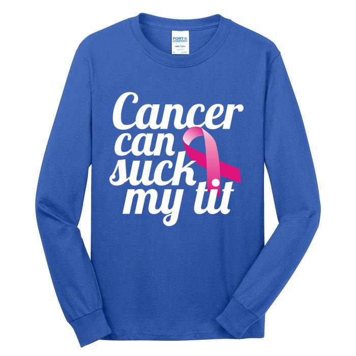 Cancer Survivor Single Mastectomy Humor Celebration Gift Tall Long Sleeve T-Shirt