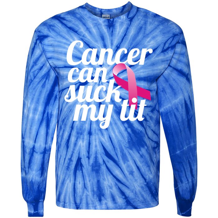 Cancer Survivor Single Mastectomy Humor Celebration Gift Tie-Dye Long Sleeve Shirt