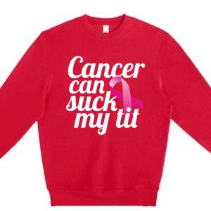 Cancer Survivor Single Mastectomy Humor Celebration Gift Premium Crewneck Sweatshirt