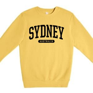 College Style Sydney Australia Souvenir Gift Premium Crewneck Sweatshirt