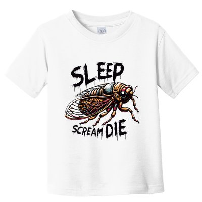 Cicada Sleep Scream Die Incect Bug Lover Entomologist Toddler T-Shirt