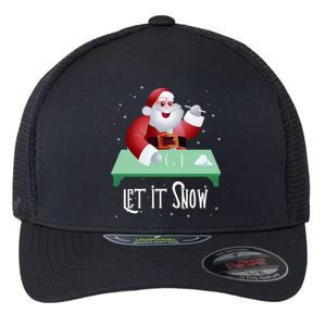 Cocaine Snorting Santa Gift Christmas Sweater Gift Flexfit Unipanel Trucker Cap