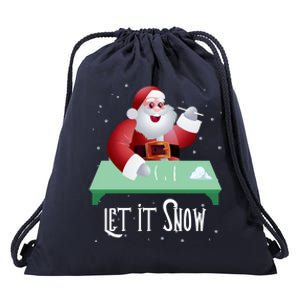 Cocaine Snorting Santa Gift Christmas Sweater Gift Drawstring Bag