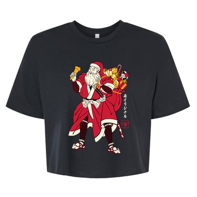 Christmas Santa Samurai Bella+Canvas Jersey Crop Tee