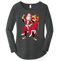 Christmas Santa Samurai Women's Perfect Tri Tunic Long Sleeve Shirt