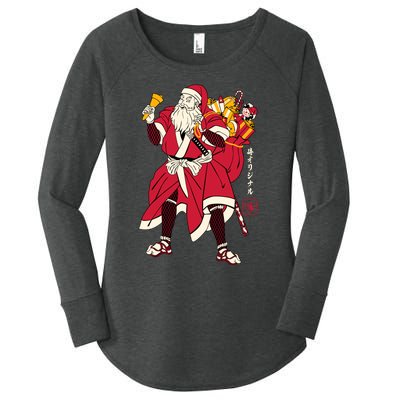 Christmas Santa Samurai Women's Perfect Tri Tunic Long Sleeve Shirt