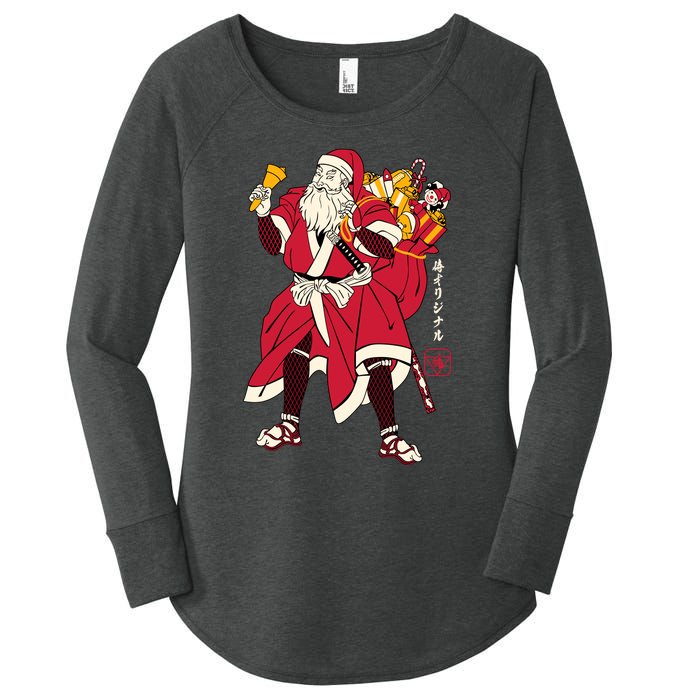 Christmas Santa Samurai Women's Perfect Tri Tunic Long Sleeve Shirt