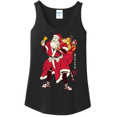 Christmas Santa Samurai Ladies Essential Tank