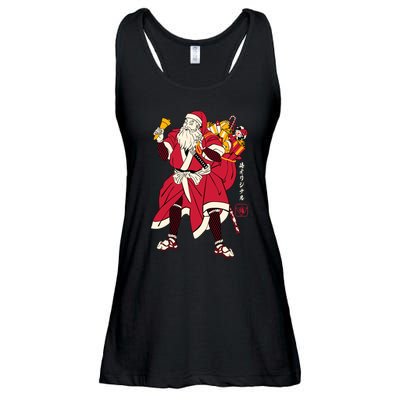 Christmas Santa Samurai Ladies Essential Flowy Tank