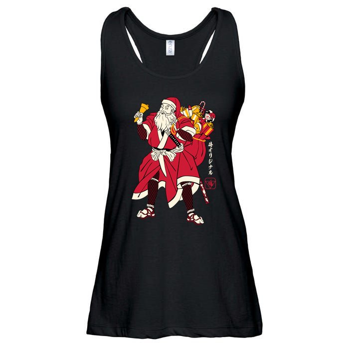 Christmas Santa Samurai Ladies Essential Flowy Tank