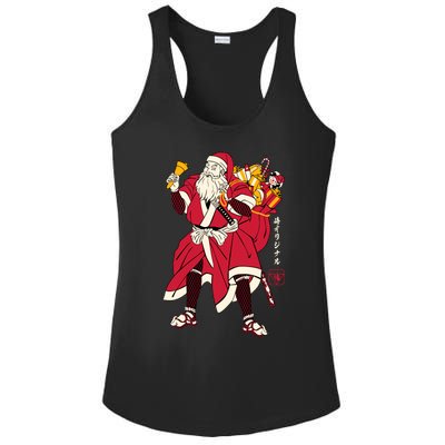 Christmas Santa Samurai Ladies PosiCharge Competitor Racerback Tank