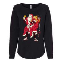 Christmas Santa Samurai Womens California Wash Sweatshirt