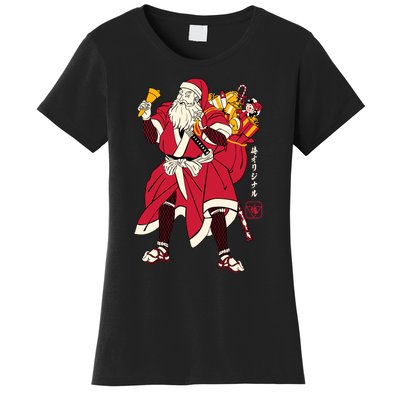 Christmas Santa Samurai Women's T-Shirt