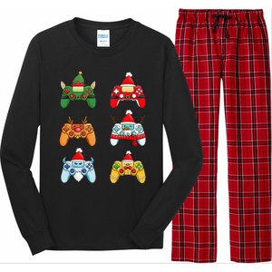 Christmas Santa Snowman Gaming Controllers Elf Long Sleeve Pajama Set