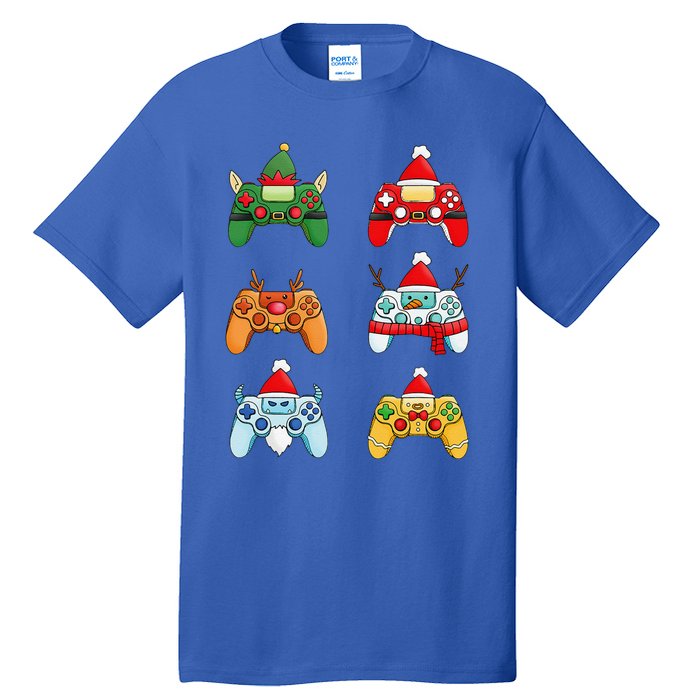 Christmas Santa Snowman Gaming Controllers Elf Tall T-Shirt