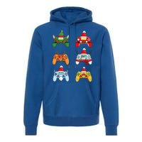 Christmas Santa Snowman Gaming Controllers Elf Premium Hoodie