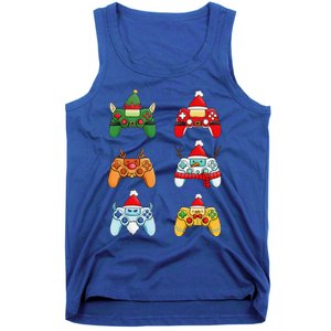 Christmas Santa Snowman Gaming Controllers Elf Tank Top