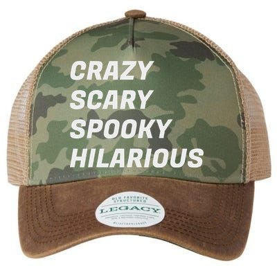 Crazy Scary Spooky Hilarious Legacy Tie Dye Trucker Hat