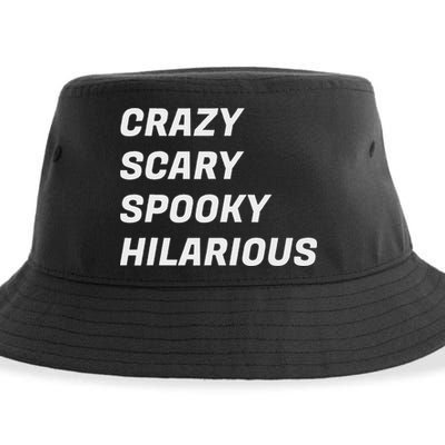 Crazy Scary Spooky Hilarious Sustainable Bucket Hat