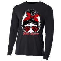 Cute Stroke Survivor Awareness Red Ribbon Brain Attack Cooling Performance Long Sleeve Crew