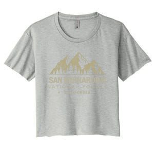 California Souvenir San Bernardino National Forest Gift Women's Crop Top Tee