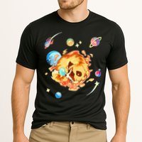 Cute Sleepy Space Akita Dog Graphic Cooling Performance Crew T-Shirt