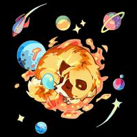 Cute Sleepy Space Akita Dog Graphic Cooling Performance Crew T-Shirt