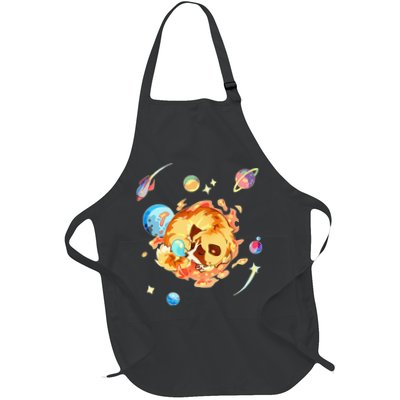 Cute Sleepy Space Akita Dog Graphic Apron