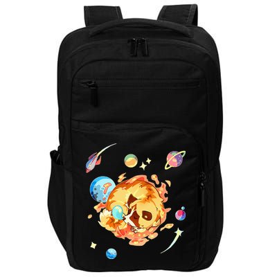 Cute Sleepy Space Akita Dog Graphic Impact Tech Backpack