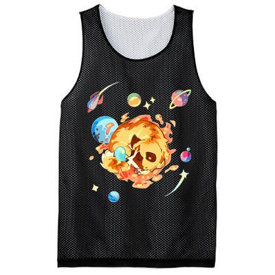 Cute Sleepy Space Akita Dog Graphic Mesh Reversible Basketball Jersey Tank