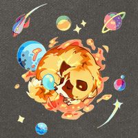 Cute Sleepy Space Akita Dog Graphic Cotton Canvas Backpack