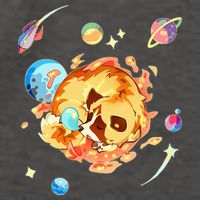 Cute Sleepy Space Akita Dog Graphic Vector Backpack