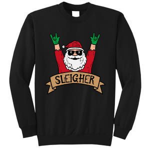 Christmas Sleigher Santa Rock Xmas Rocker Sweatshirt