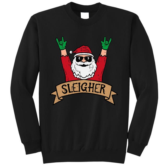 Christmas Sleigher Santa Rock Xmas Rocker Sweatshirt