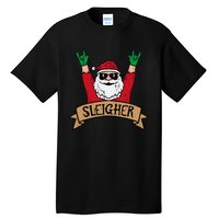 Christmas Sleigher Santa Rock Xmas Rocker Tall T-Shirt