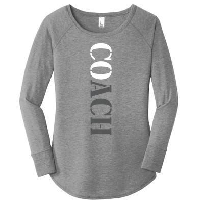 Coach School Sports Team Coach Outfit Gifts Women's Perfect Tri Tunic Long Sleeve Shirt