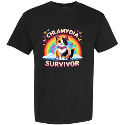 Chlamydia Survivor Sarcastic Ironic Inappropriate Garment-Dyed Heavyweight T-Shirt