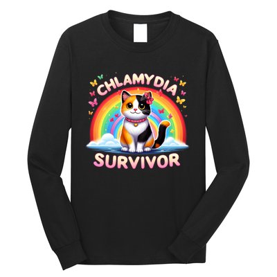 Chlamydia Survivor Sarcastic Ironic Inappropriate Long Sleeve Shirt