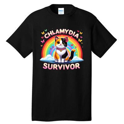 Chlamydia Survivor Sarcastic Ironic Inappropriate Tall T-Shirt