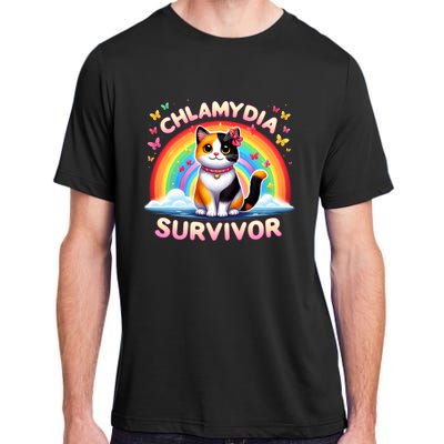 Chlamydia Survivor Sarcastic Ironic Inappropriate Adult ChromaSoft Performance T-Shirt