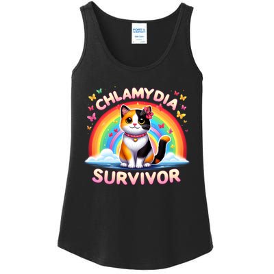 Chlamydia Survivor Sarcastic Ironic Inappropriate Ladies Essential Tank