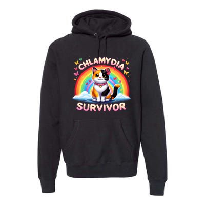 Chlamydia Survivor Sarcastic Ironic Inappropriate Premium Hoodie