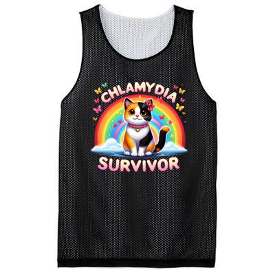 Chlamydia Survivor Sarcastic Ironic Inappropriate Mesh Reversible Basketball Jersey Tank