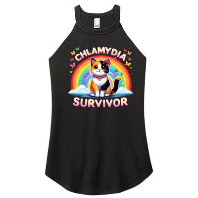 Chlamydia Survivor Sarcastic Ironic Inappropriate Women’s Perfect Tri Rocker Tank